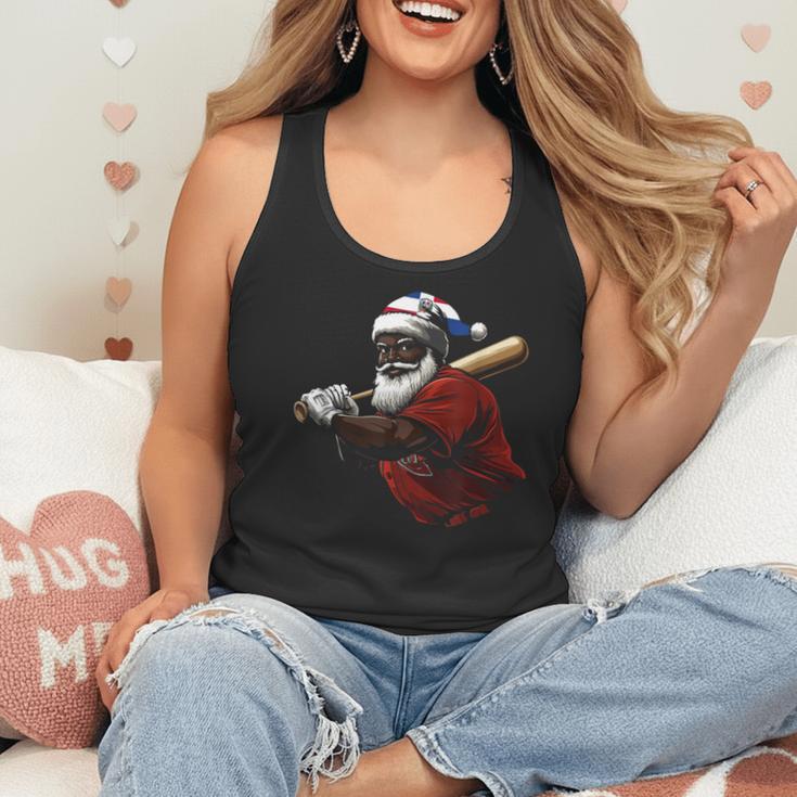 Dominican Republic Santa Christmas Baseball Beisbol Flowy Tank