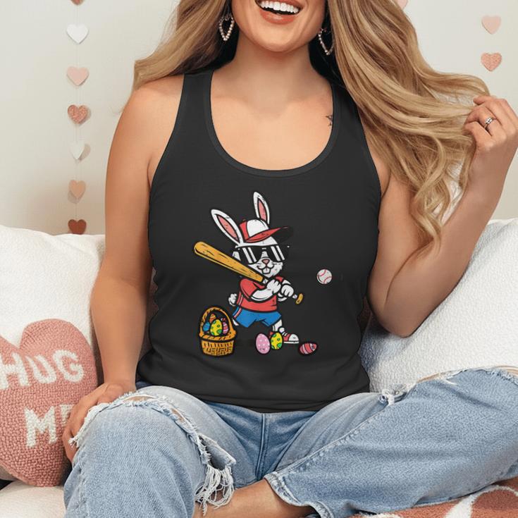 Easter Bunny Baseball Player Batter Rabbit Boys Kids Men Flowy Tank Easter Bunny Baseball Player Batter Rabbit Boys Kids Men Flowy Tank