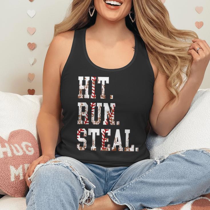 Hit Run Steal Baseball Mom For Women Baseball Flowy Tank Hit Run Steal Baseball Mom For Women Baseball Flowy Tank