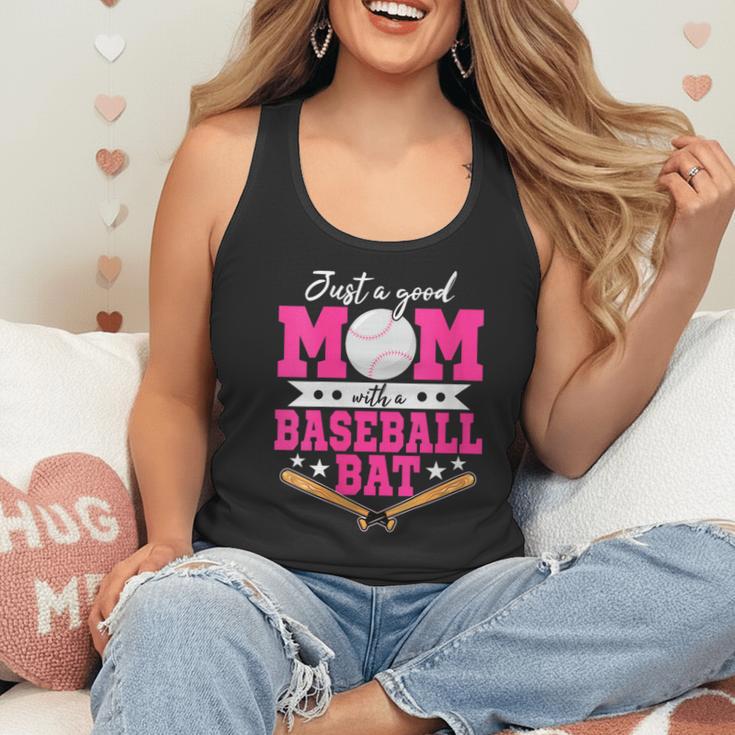 Just A Good Mom With A Baseball Bat Baseball Mom Flowy Tank Just A Good Mom With A Baseball Bat Baseball Mom Flowy Tank