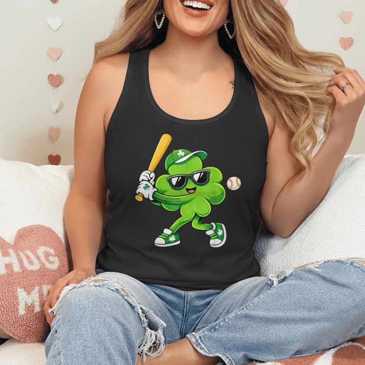 Lucky Shamrock Playing Baseball St Patrick's Kids Boys Flowy Tank Lucky Shamrock Playing Baseball St Patrick's Kids Boys Flowy Tank