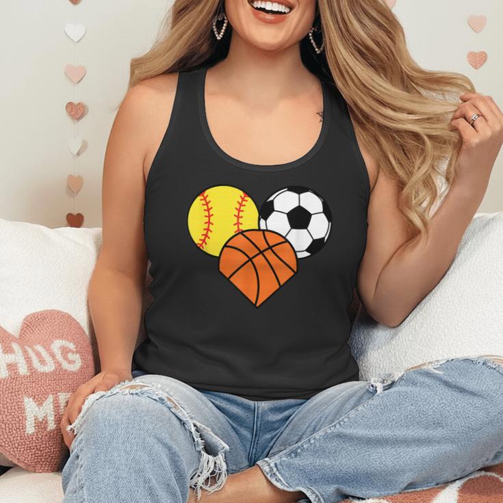Mom Sports Heart Soccer Basketball Baseball Softball Flowy Tank Mom Sports Heart Soccer Basketball Baseball Softball Flowy Tank