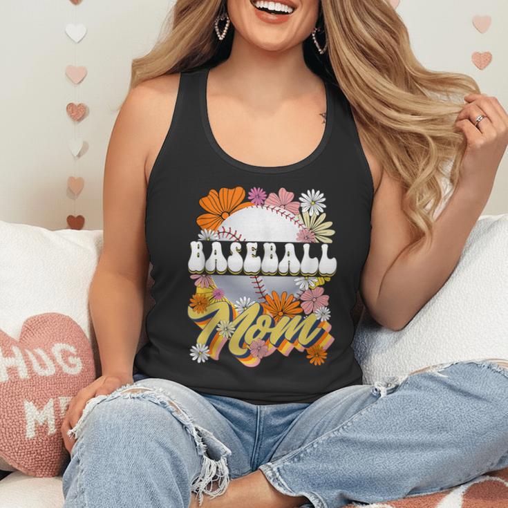 Retro Groovy Baseball Mom Family Matching Women Flowy Tank Retro Groovy Baseball Mom Family Matching Women Flowy Tank