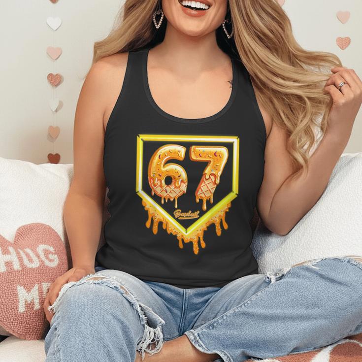 Six Seven 67 Meme Gen Alpha Slang Baseball 101 Flowy Tank Six Seven 67 Meme Gen Alpha Slang Baseball 101 Flowy Tank