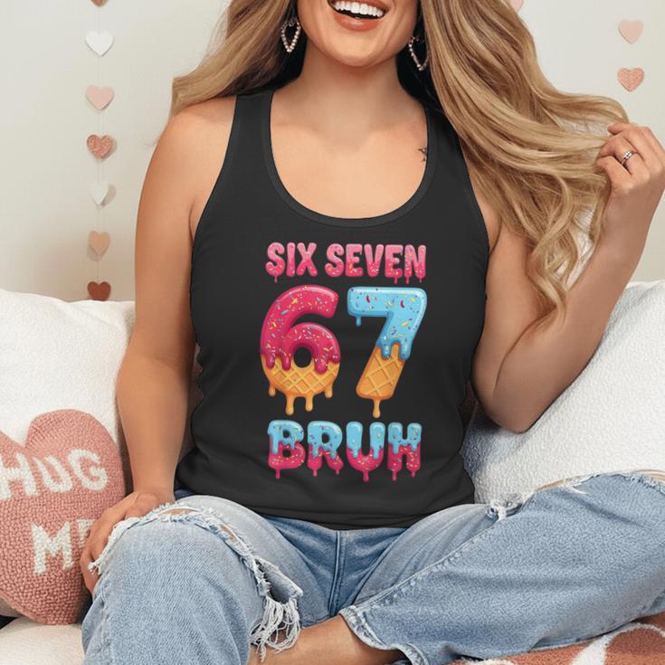 Six Seven Bruh 67 Ice Cream Drip Baseball For Men Women Kids Flowy Tank