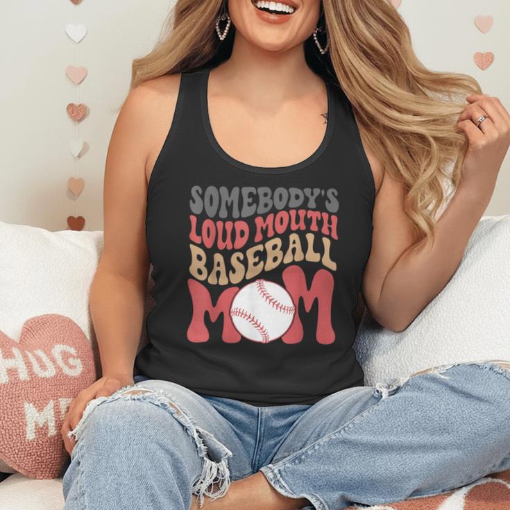 Somebody's Loudmouth Baseball Mom Baseball Flowy Tank Somebody's Loudmouth Baseball Mom Baseball Flowy Tank