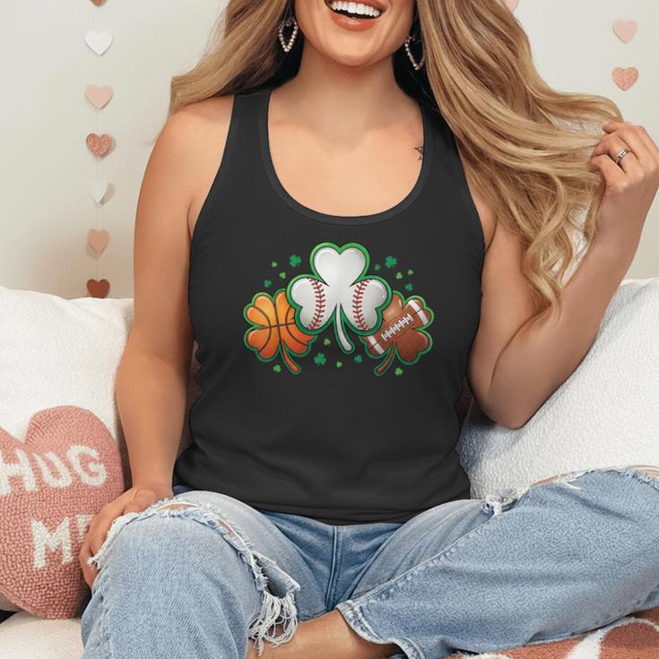 St Patricks Day Shamrock Sports Baseball Basketball Football Flowy Tank St Patricks Day Shamrock Sports Baseball Basketball Football Flowy Tank