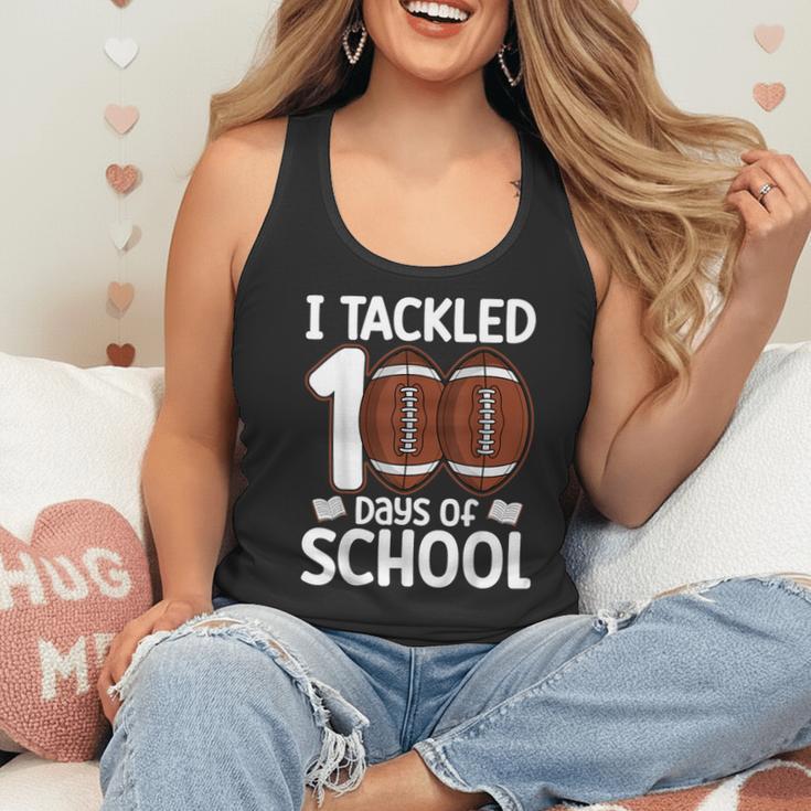 I Tackled 100 Days Of School Baseball Player Kids Teacher Flowy Tank I Tackled 100 Days Of School Baseball Player Kids Teacher Flowy Tank