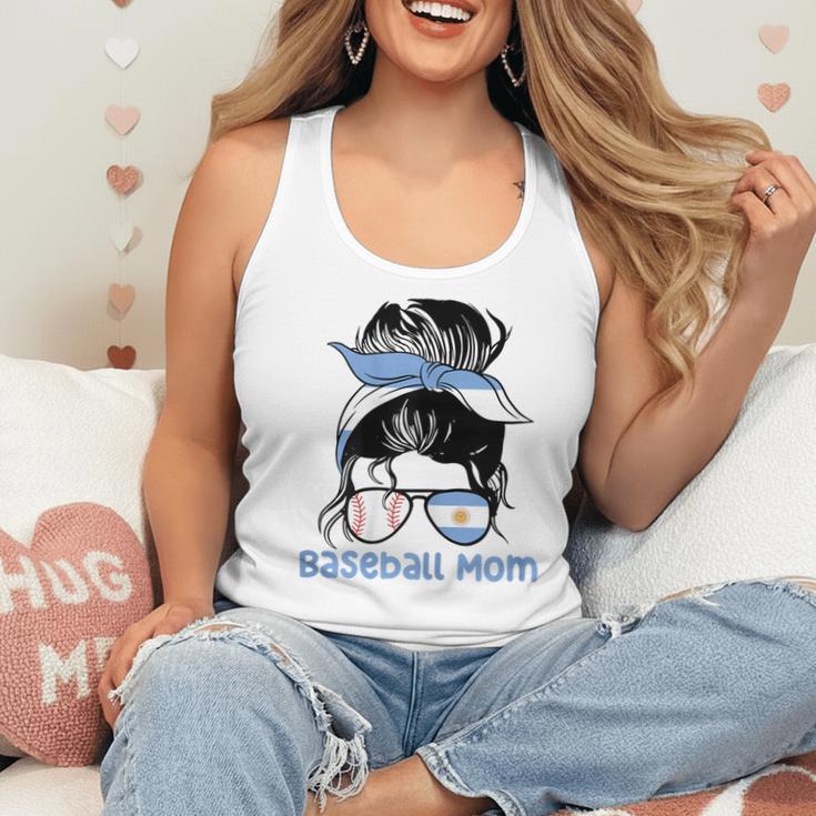 Argentina Baseball Mom Messy Bun Flowy Tank Argentina Baseball Mom Messy Bun Flowy Tank