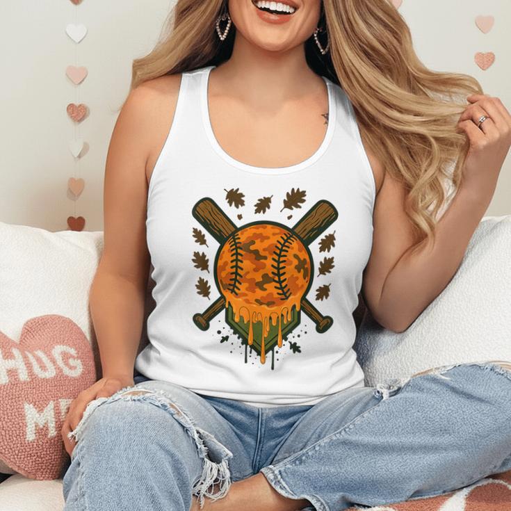 Baseball Drip Ice Cream Dripping Blaze Hunter Orange Camo Flowy Tank Baseball Drip Ice Cream Dripping Blaze Hunter Orange Camo Flowy Tank