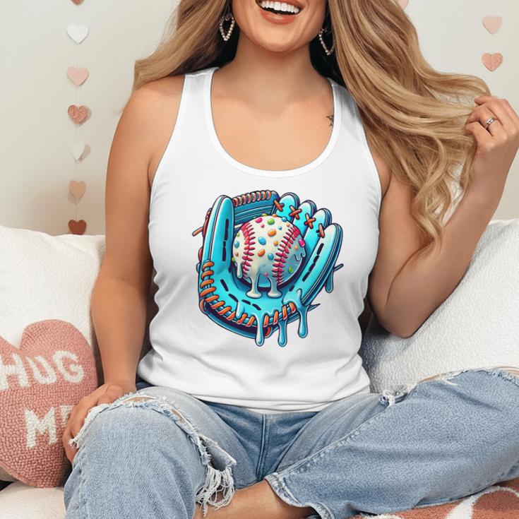 Baseball Drip Ice Cream Sprinkles Baseball Player Premium Tri-Blend Flowy Tank