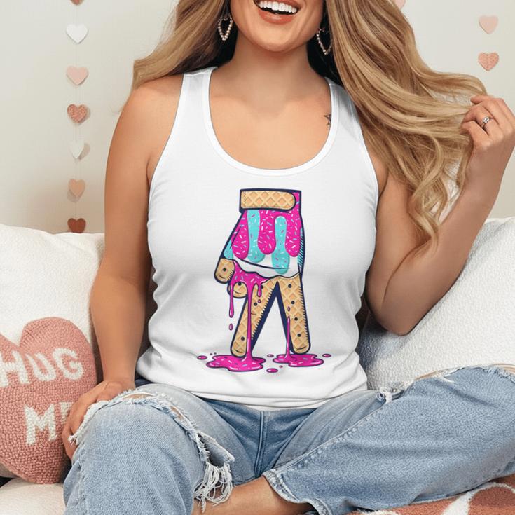 Baseball Ice Cream Drip Boys Glove Sprinkles Baseball Lover Flowy Tank