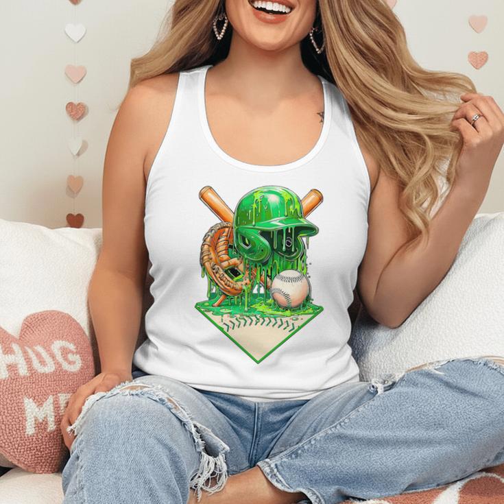 Baseball Life Style Ice Cream Drip Green Premium Tri-Blend Flowy Tank Baseball Life Style Ice Cream Drip Green Premium Tri-Blend Flowy Tank