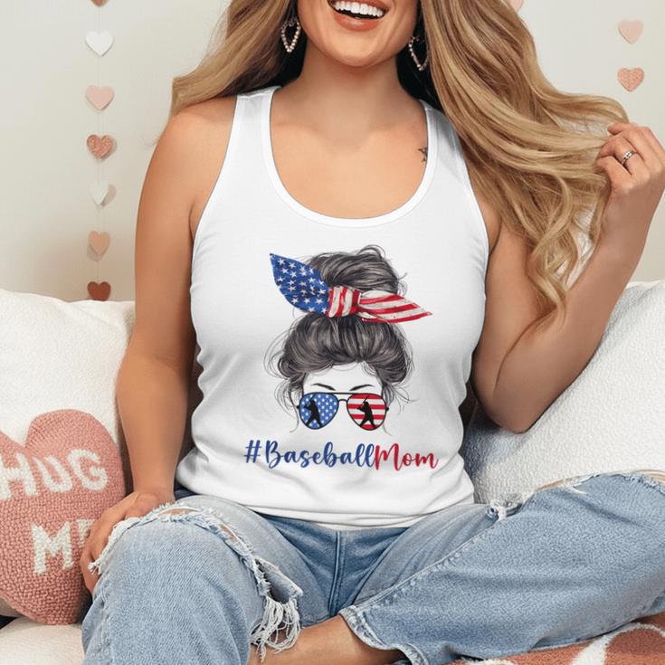 Baseball Mom USA American Flag 4th Of July Flowy Tank Baseball Mom USA American Flag 4th Of July Flowy Tank