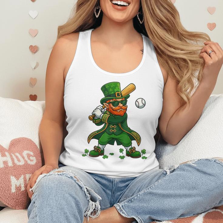 Baseball St Patricks Day Leprechaun Boys Girls Men Women Flowy Tank