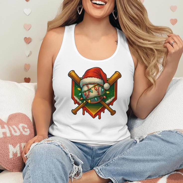 Baseball Xmas Christmas Baseball Ice Cream Drip Boys Flowy Tank