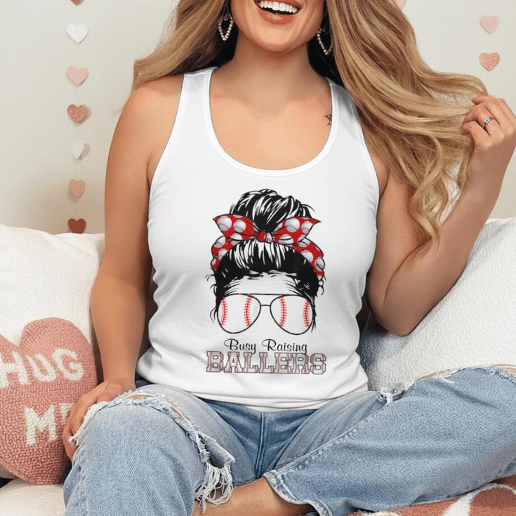 Busy Raising Ballers Messy Bun Funny Baseball Mom Flowy Tank Busy Raising Ballers Messy Bun Funny Baseball Mom Flowy Tank