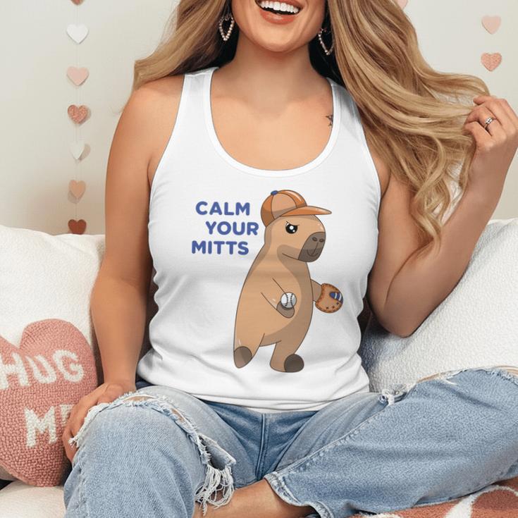 Capybara Calm Your Mitts Baseball Mom Sport Lover Tee Flowy Tank Capybara Calm Your Mitts Baseball Mom Sport Lover Tee Flowy Tank