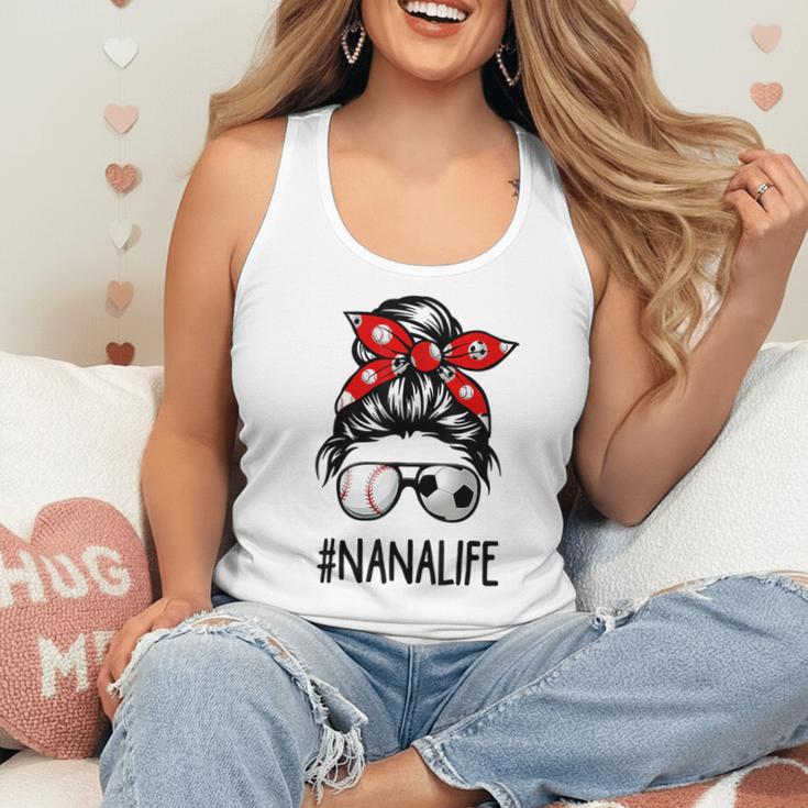 Classy Nana Life Soccer Messy Bun Baseball Mother's Day Flowy Tank Classy Nana Life Soccer Messy Bun Baseball Mother's Day Flowy Tank