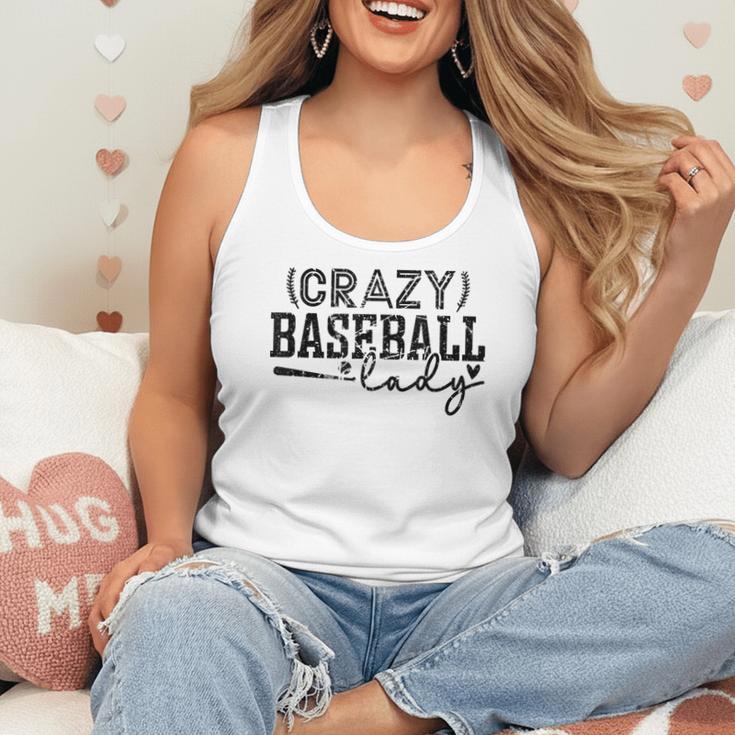 Crazy Baseball Lady Baseball Mom Sporty Humor Flowy Tank Crazy Baseball Lady Baseball Mom Sporty Humor Flowy Tank