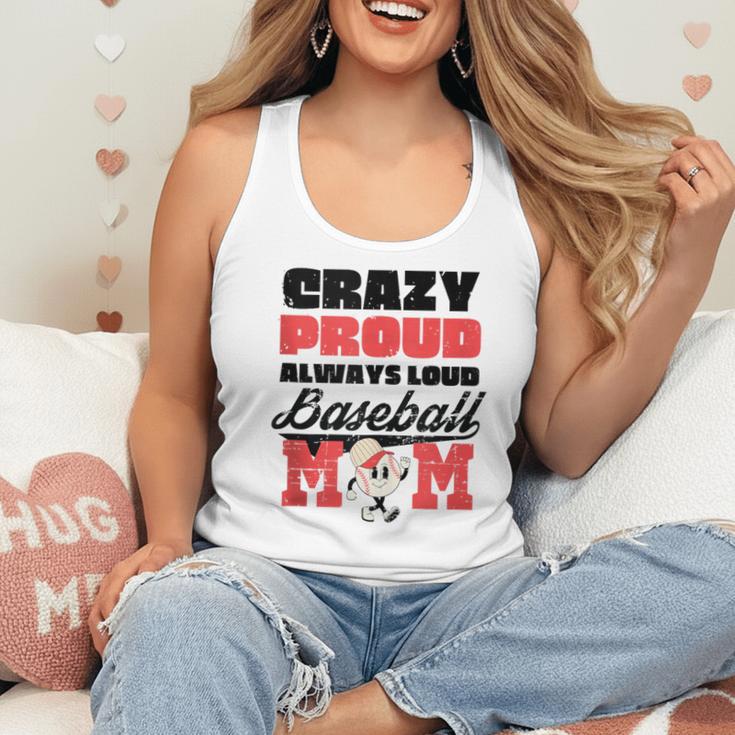 Crazy Proud Always Loud Baseball Mom Saying Flowy Tank Crazy Proud Always Loud Baseball Mom Saying Flowy Tank