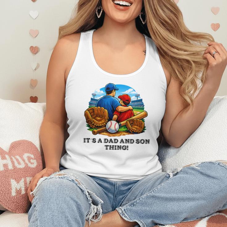 Father Son Baseball Father's Day Flowy Tank Father Son Baseball Father's Day Flowy Tank