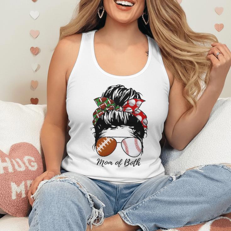 Football Mom Baseball Mom Of Both Messy Bun Mother's Day Premium Tri-Blend Flowy Tank Football Mom Baseball Mom Of Both Messy Bun Mother's Day Premium Tri-Blend Flowy Tank