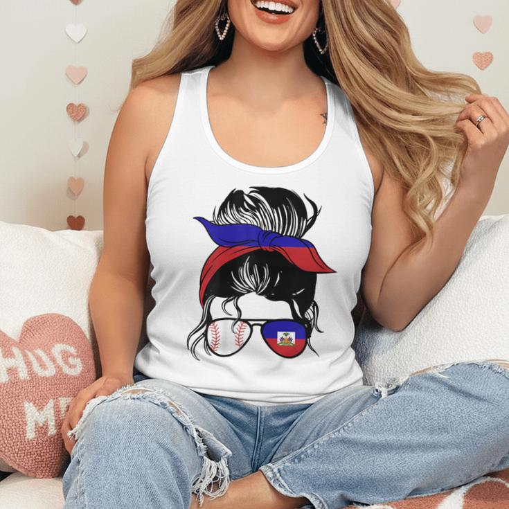 Haitian Baseball Mom Haiti Flag Baseball Girl Flowy Tank Haitian Baseball Mom Haiti Flag Baseball Girl Flowy Tank
