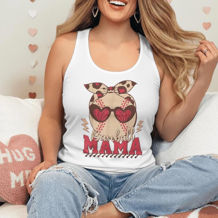 Heart Glasses Baseball Mama Baseball Mom Mother's Day Flowy Tank