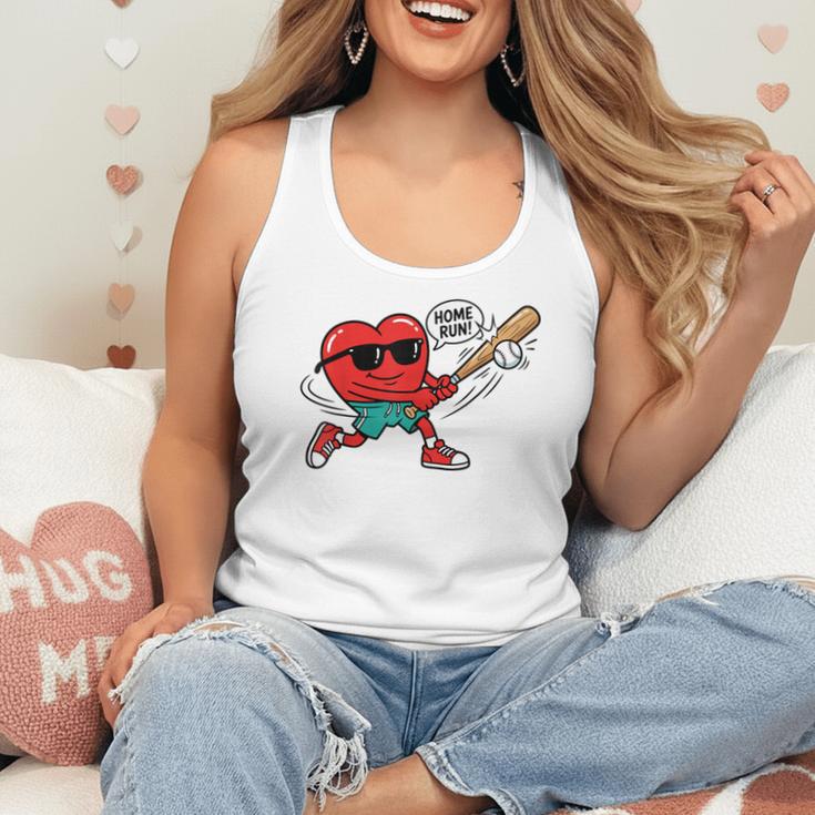 Heart Valentines Day Baseball Men Boys Kids Teens Flowy Tank Heart Valentines Day Baseball Men Boys Kids Teens Flowy Tank