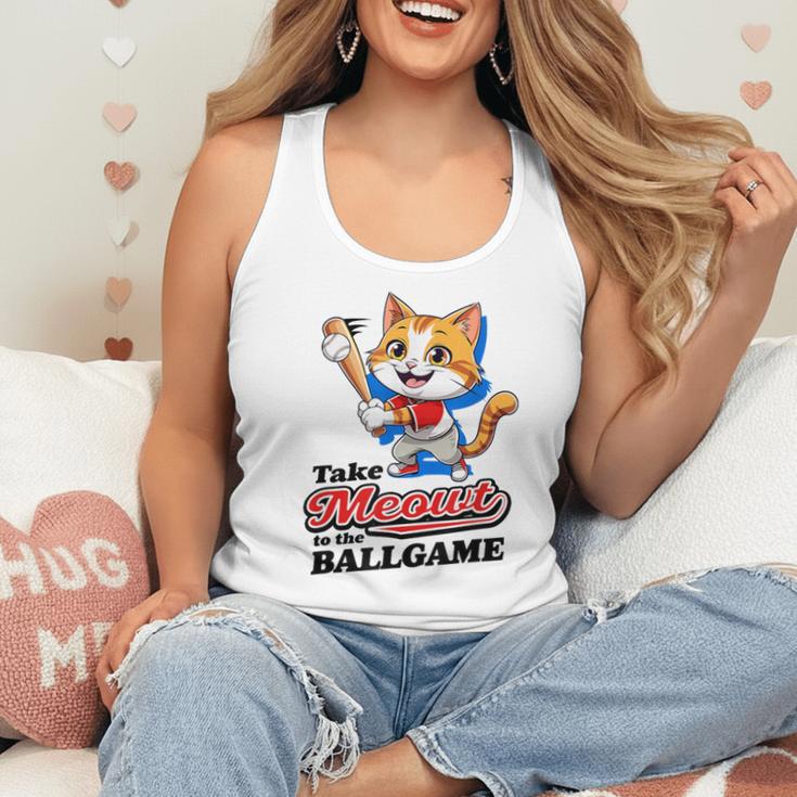 Take Meowt To The Ball Game Tee Slugger Cat Baseball Flowy Tank Take Meowt To The Ball Game Tee Slugger Cat Baseball Flowy Tank