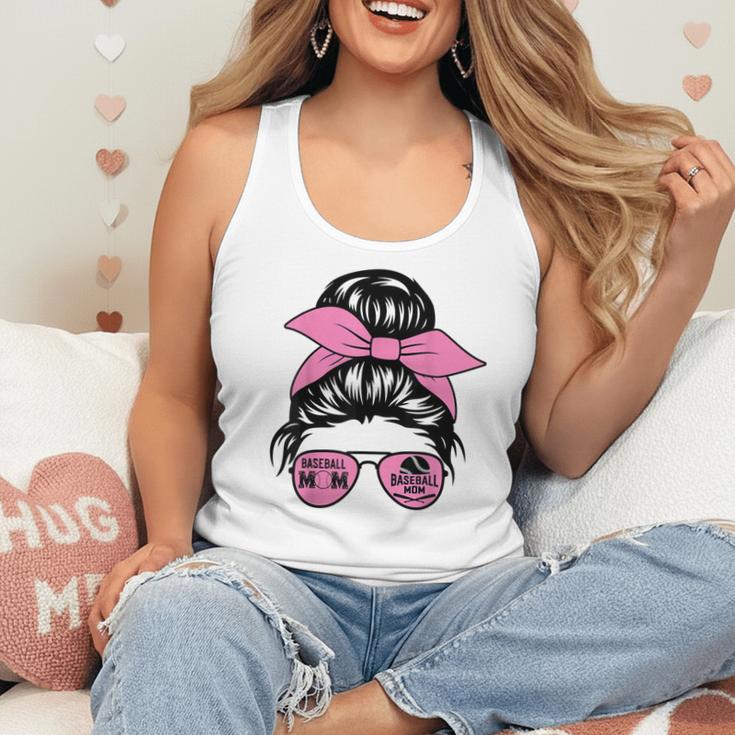 Mother Day Mama Retro Mama Mommy Baseball Mom Flowy Tank