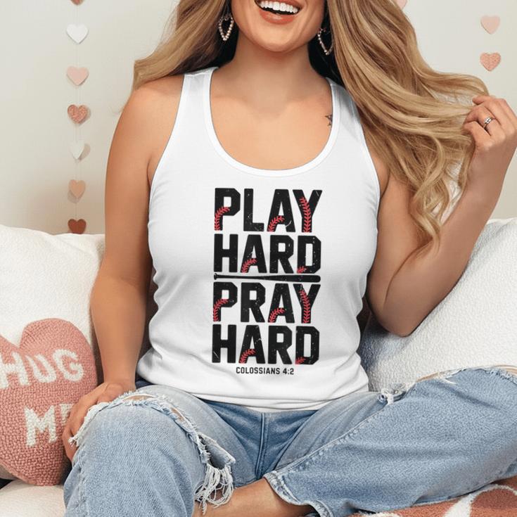 Play Hard Pray Hard Youth Boy Christian Baseball Jesus Flowy Tank Play Hard Pray Hard Youth Boy Christian Baseball Jesus Flowy Tank