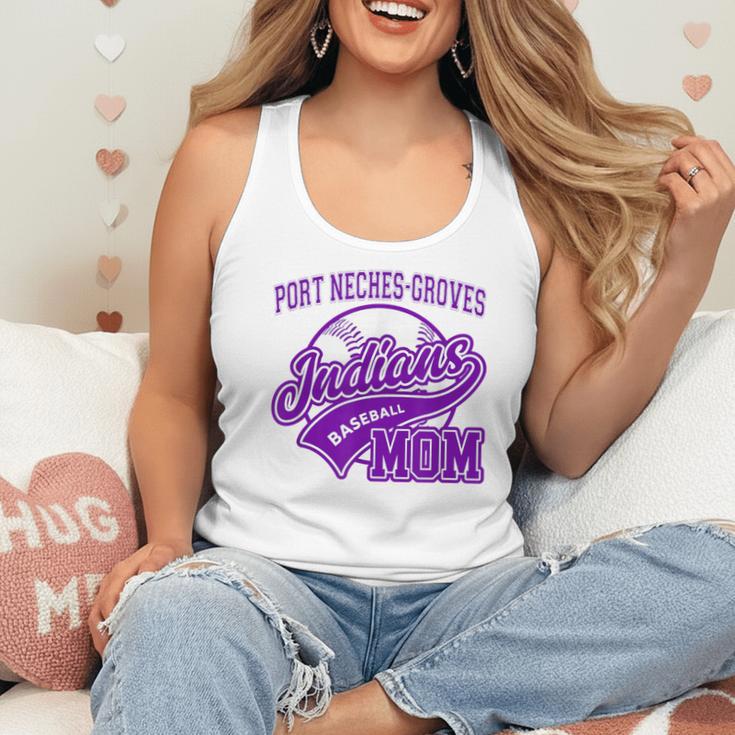 Port Neches-Groves High School PNG Indians Baseball Mom Flowy Tank Port Neches-Groves High School PNG Indians Baseball Mom Flowy Tank