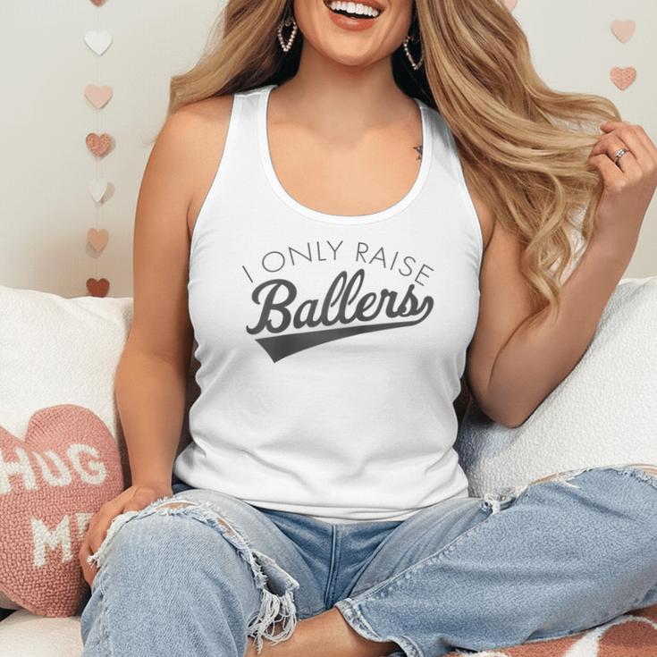 I Only Raise Ballers Baseball Mom & Parent Sports Raglan Baseball Tee Flowy Tank