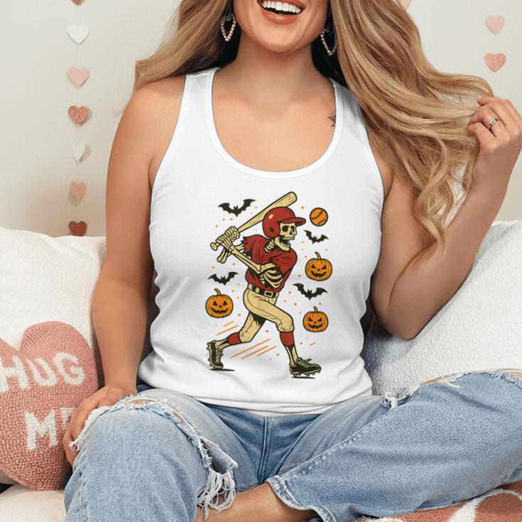 Skeleton Halloween Baseball Boys Men Kids Toddler Flowy Tank Skeleton Halloween Baseball Boys Men Kids Toddler Flowy Tank