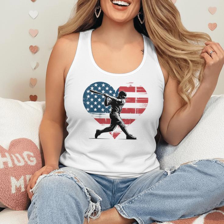 Valentines Baseball Batter Silhouette Heart Men Boys Kid Flowy Tank Valentines Baseball Batter Silhouette Heart Men Boys Kid Flowy Tank