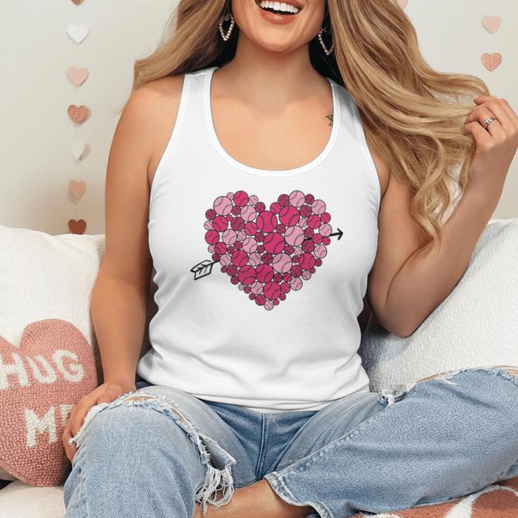 Valentine's Day Baseball Heart Softball Player Sports Lover Flowy Tank Valentine's Day Baseball Heart Softball Player Sports Lover Flowy Tank