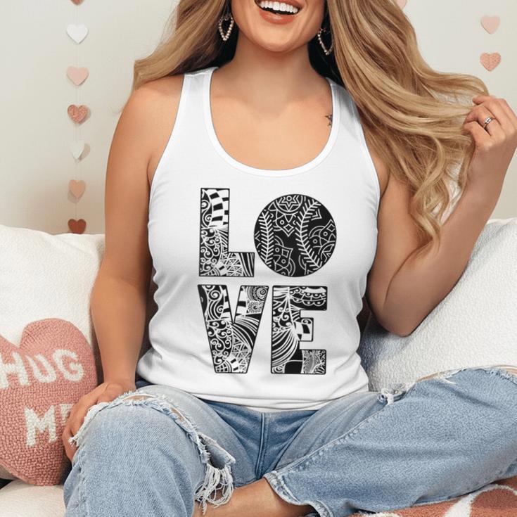 Women's Baseball Softball Baseball Mom LOVE Baseball Flowy Tank Women's Baseball Softball Baseball Mom LOVE Baseball Flowy Tank