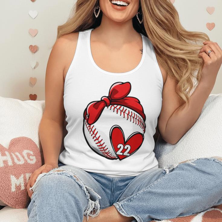Womens Custom Baseball Mom Number 22 Heart For Mom Mommy Premium Flowy Tank Womens Custom Baseball Mom Number 22 Heart For Mom Mommy Premium Flowy Tank