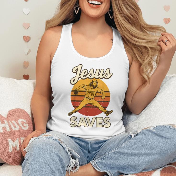 Youth Boy Baseball Jesus Saves Christian Baseball Religious Flowy Tank