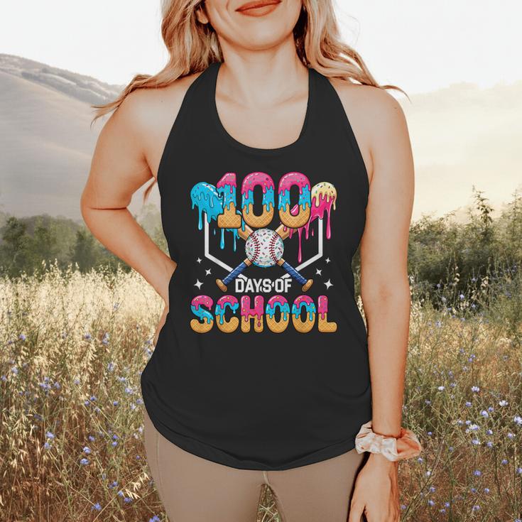 100 Days Of School Baseball Boys Ice Cream Drip 100th Day Flowy Tank 100 Days Of School Baseball Boys Ice Cream Drip 100th Day Flowy Tank