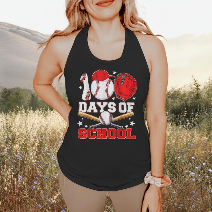 100 Days Of School Baseball Boys Kids Students Flowy Tank 100 Days Of School Baseball Boys Kids Students Flowy Tank