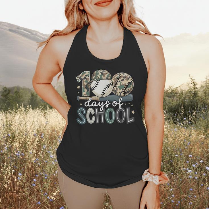 100 Days Of School Baseball Camo Camo Cap Boy School Flowy Tank 100 Days Of School Baseball Camo Camo Cap Boy School Flowy Tank