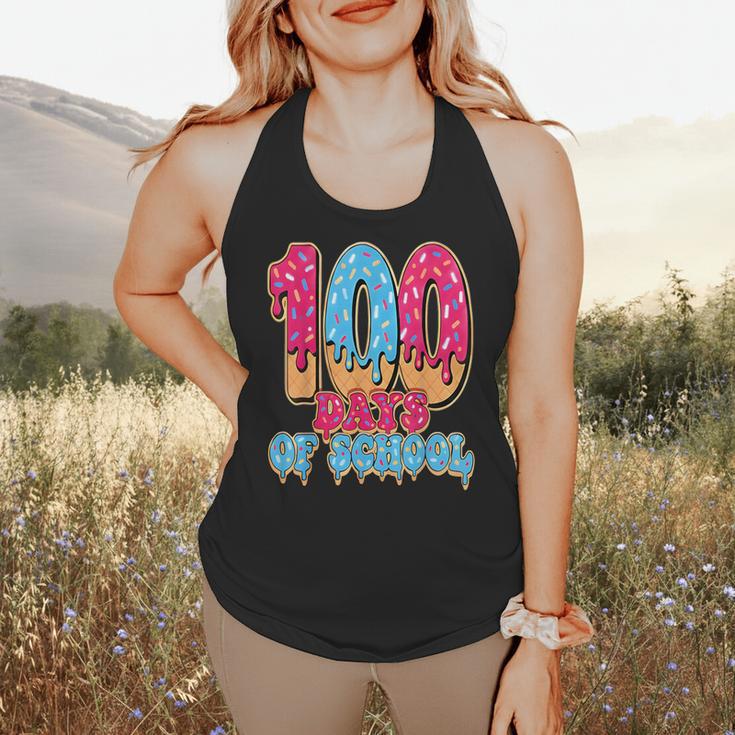 100 Days Of School Baseball Drip 100th Day Of School Flowy Tank