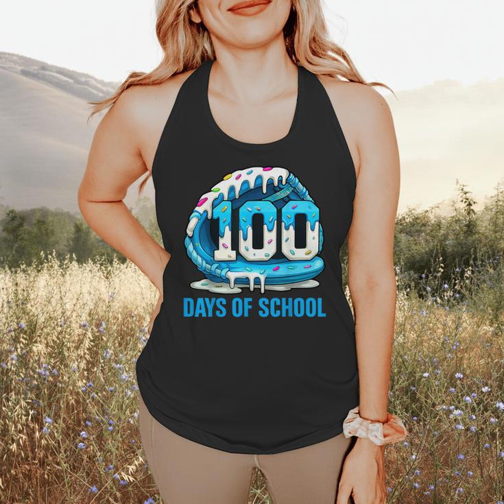 100 Days Of School Baseball Drip Ice Cream Kid Boy 100th Day Flowy Tank