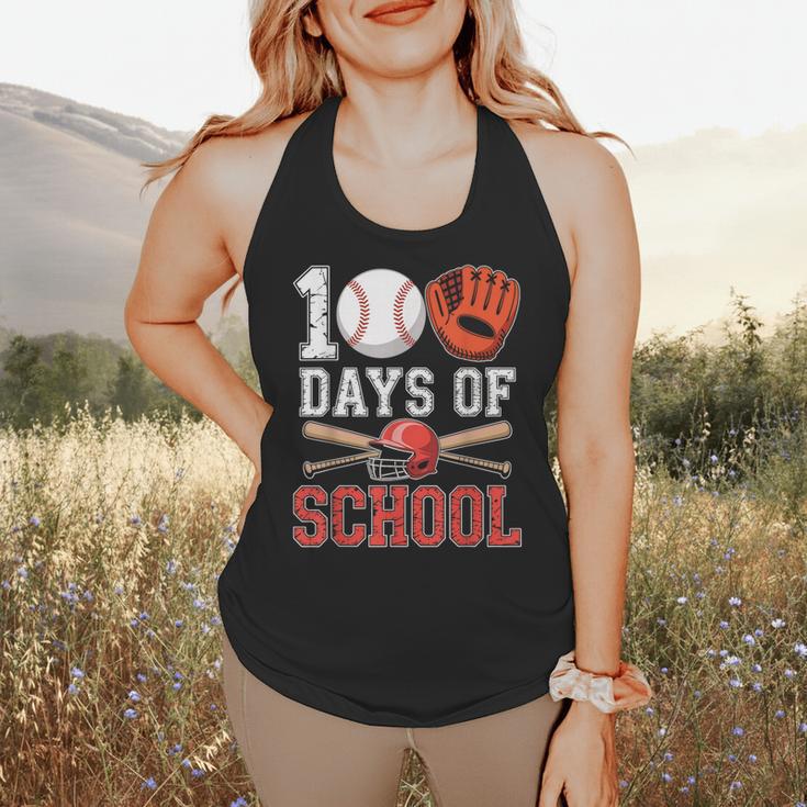 100 Days Of School Baseball Player Teacher Student Flowy Tank 100 Days Of School Baseball Player Teacher Student Flowy Tank