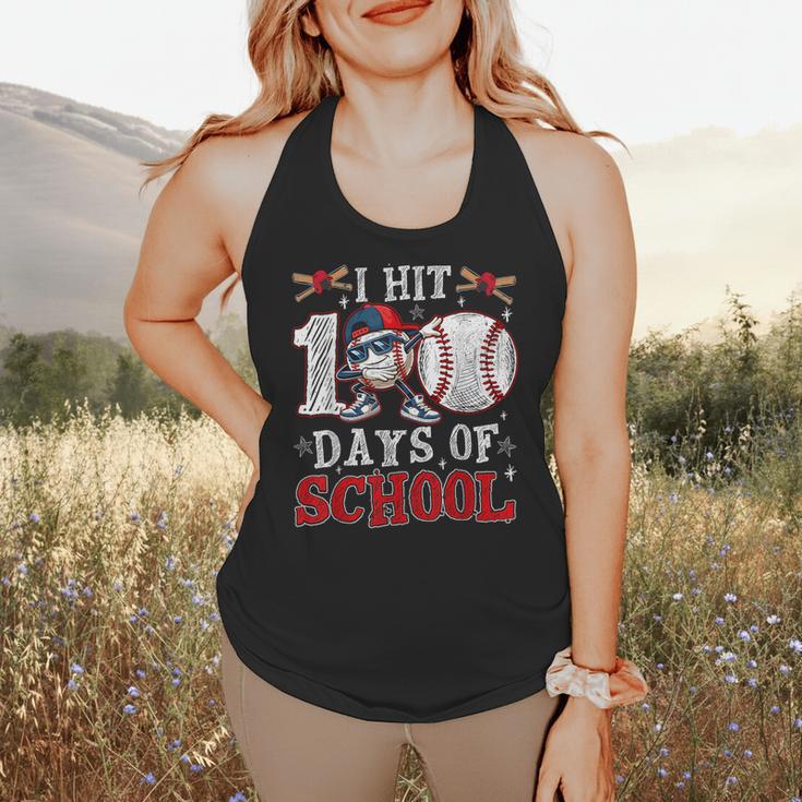 100 Days Of School Dabbing Baseball Hit Student Kids Boys Flowy Tank 100 Days Of School Dabbing Baseball Hit Student Kids Boys Flowy Tank