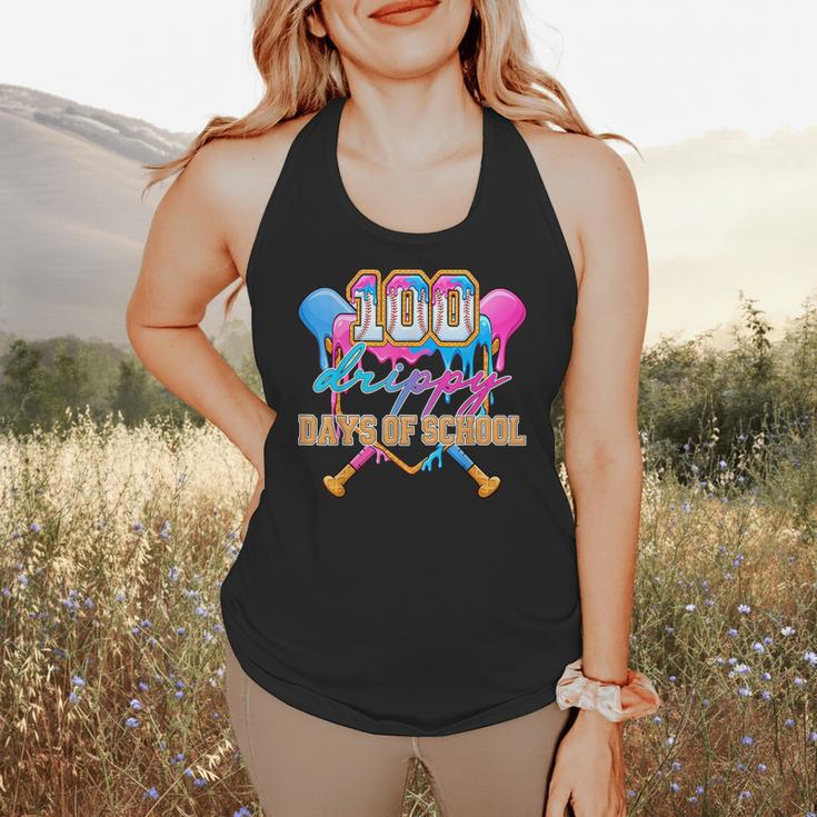 100 Drippy Days Of School Baseball Ice Cream Drip Boys Kids Flowy Tank 100 Drippy Days Of School Baseball Ice Cream Drip Boys Kids Flowy Tank