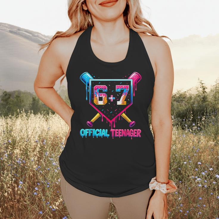 13th Birthday Official Teenager 67 Baseball Drip Boys Flowy Tank 13th Birthday Official Teenager 67 Baseball Drip Boys Flowy Tank